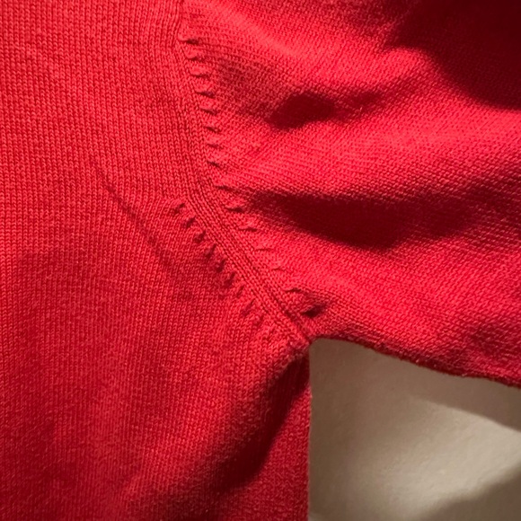 Vintage 90s Mickey Mouse Disney Argyle Pullover Sweater Oversized Red - XL - Picture 7 of 13